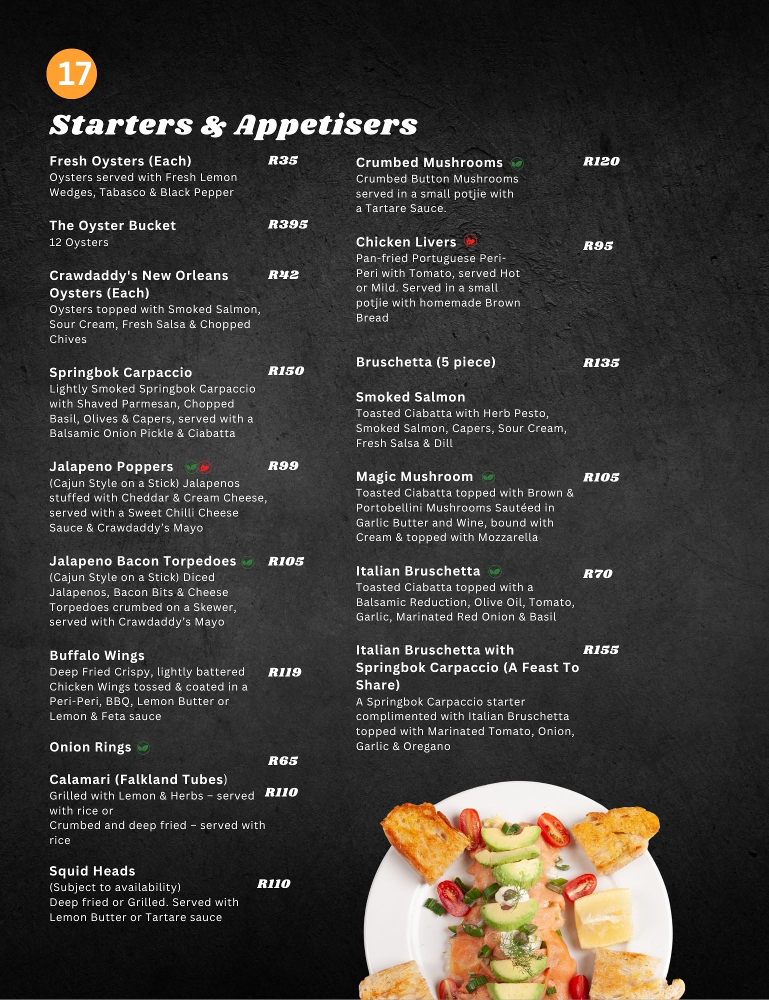 Menu page 20