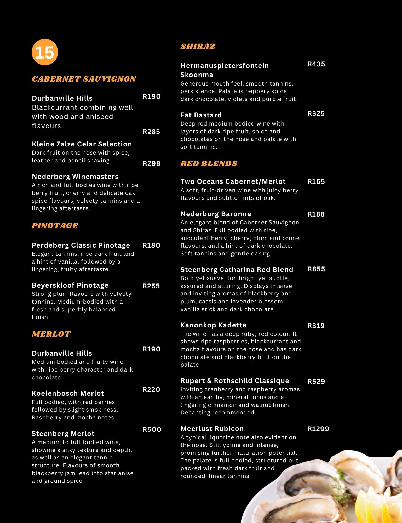 Menu page 18